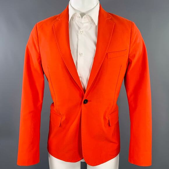ACNE STUDIOS SS14 Size 40 Noel Orange Cotton Blend Single Button Sport Coat - Picture 1 of 9